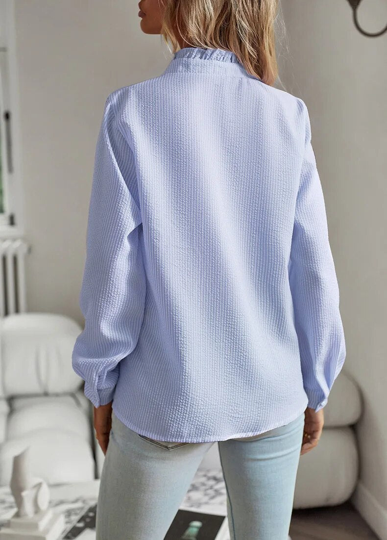 Lisbeth™ | Cuff Collar Long Sleeve Shirt