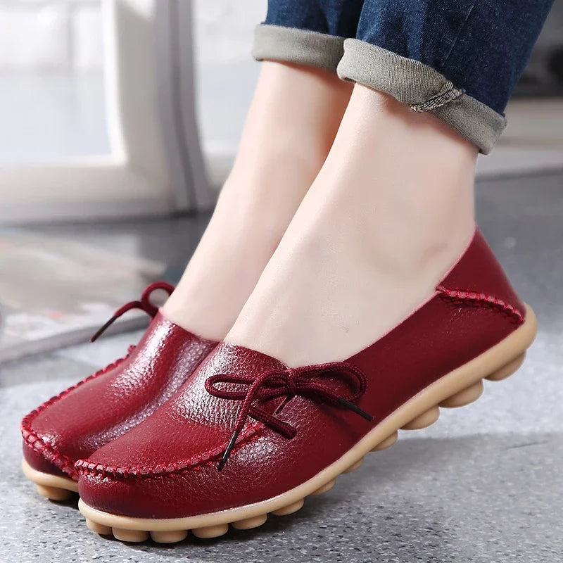 Soft Orthopedic Leather Moccasins