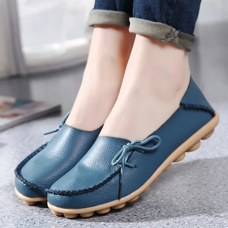 Soft Orthopedic Leather Moccasins