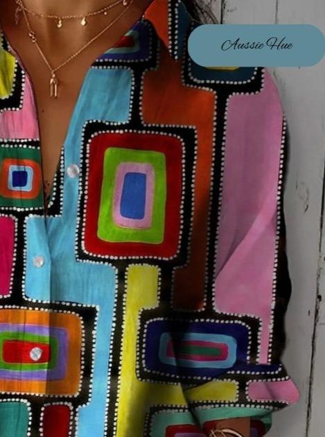 Colorful Square Strips Shirt