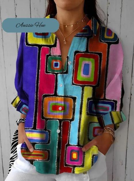 Colorful Square Strips Shirt