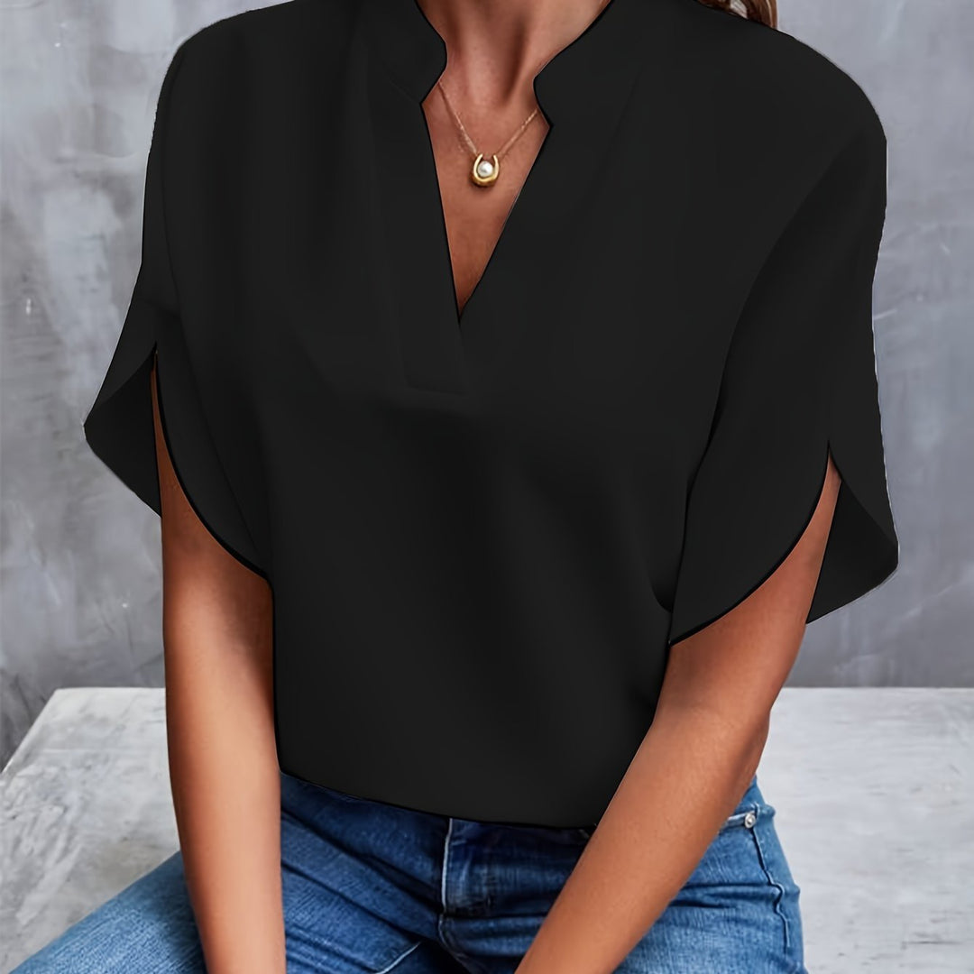 Judy | Flared Sleeve Shirt_Black