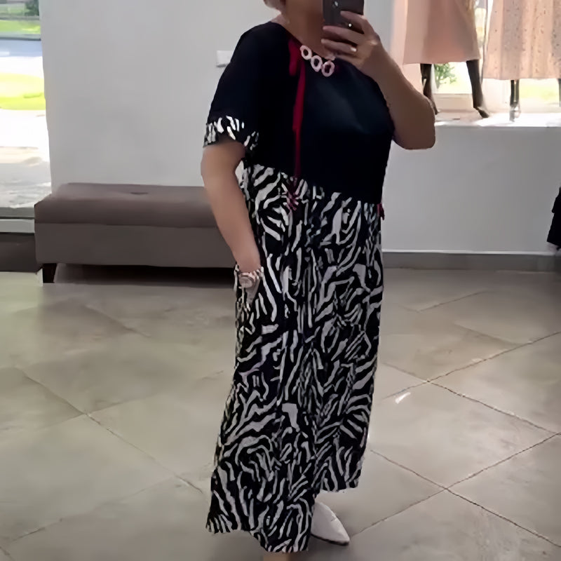 Zebra Print Maxi Dress