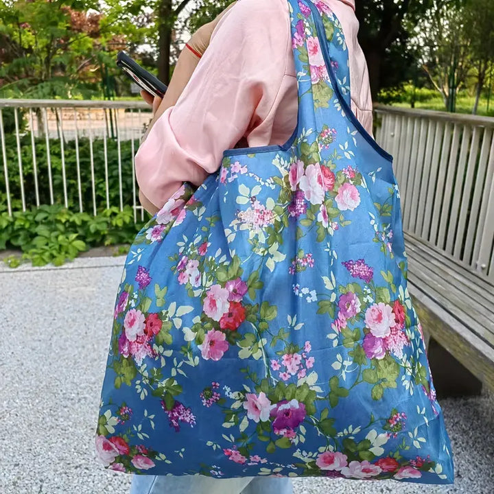 Lightweight Floral Folding Tote