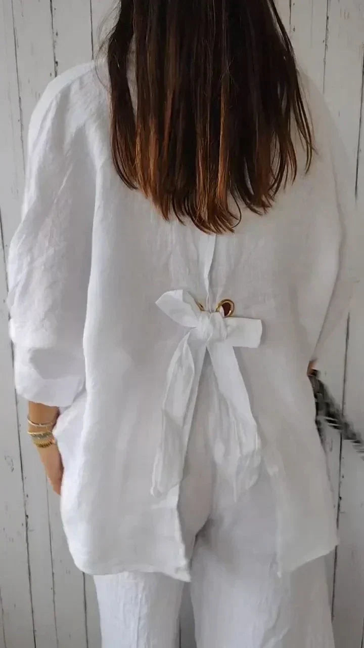 Relaxed Fit Button-Down Top