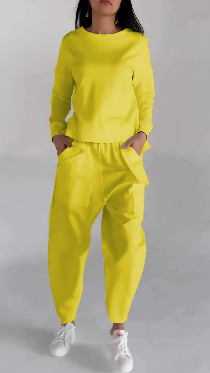 Bondi Breeze - Effortless Chic Two-Piece Set_Yellow