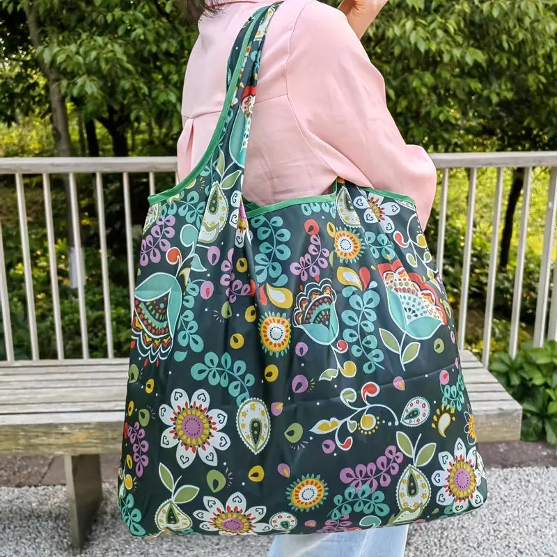 Lightweight Floral Folding Tote