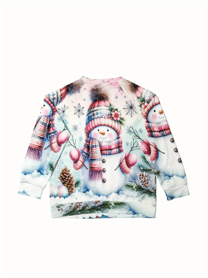 Sarah | Snowman Print Sweatshirt