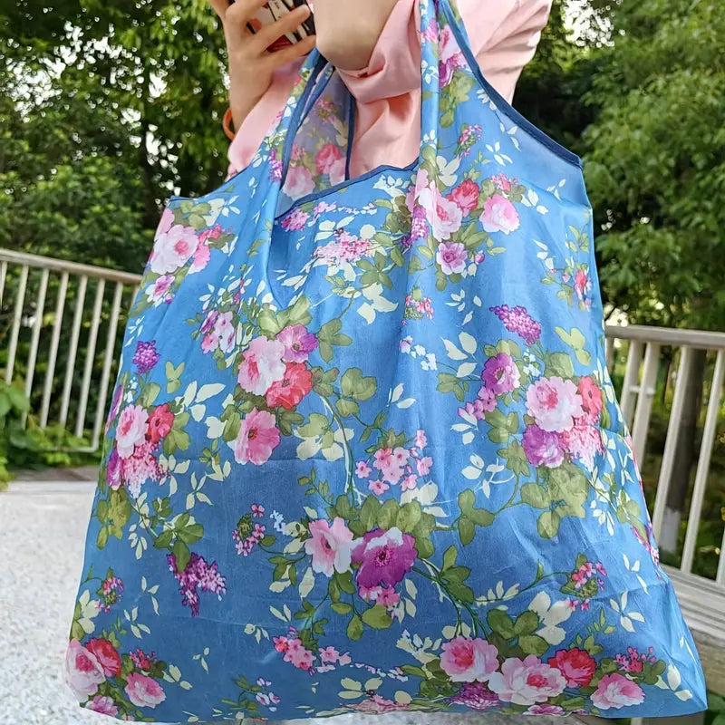 Lightweight Floral Folding Tote