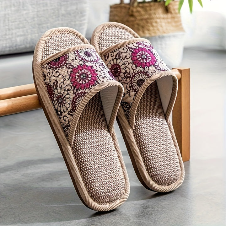 Orthopedic Vintage Linen Slippers