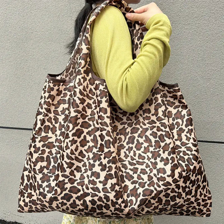 Leopard Print Reusable Tote Bag