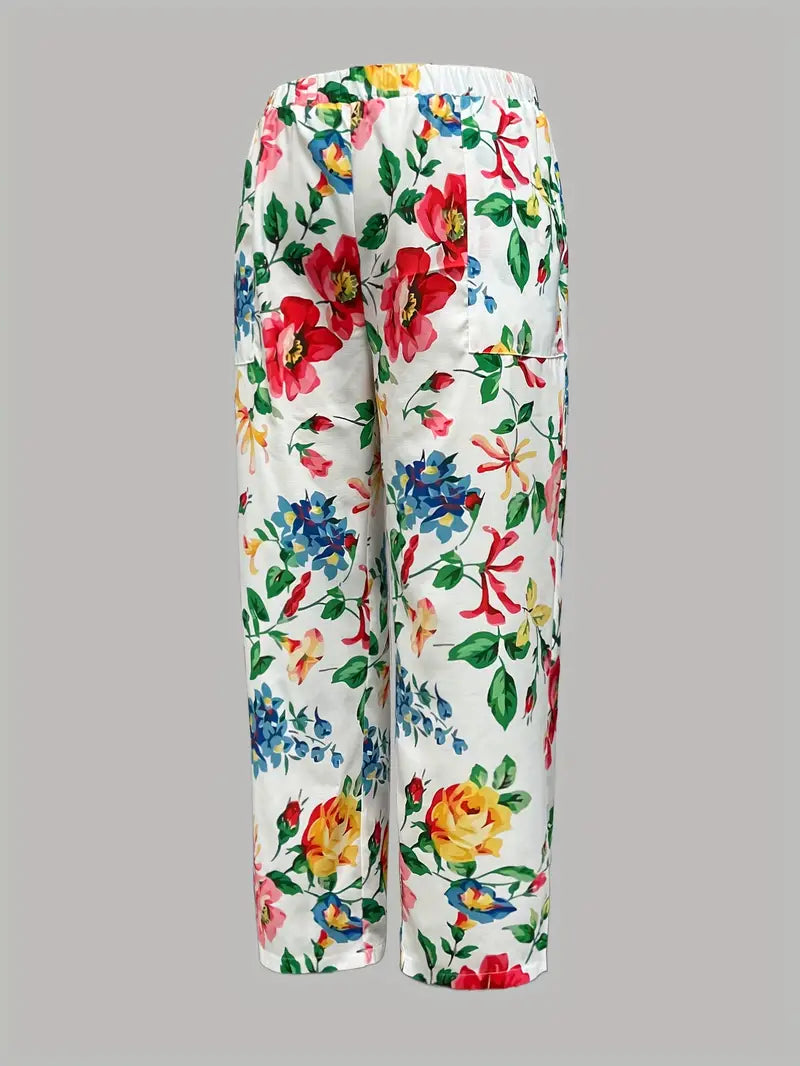 Vibrant Floral Garden Trousers