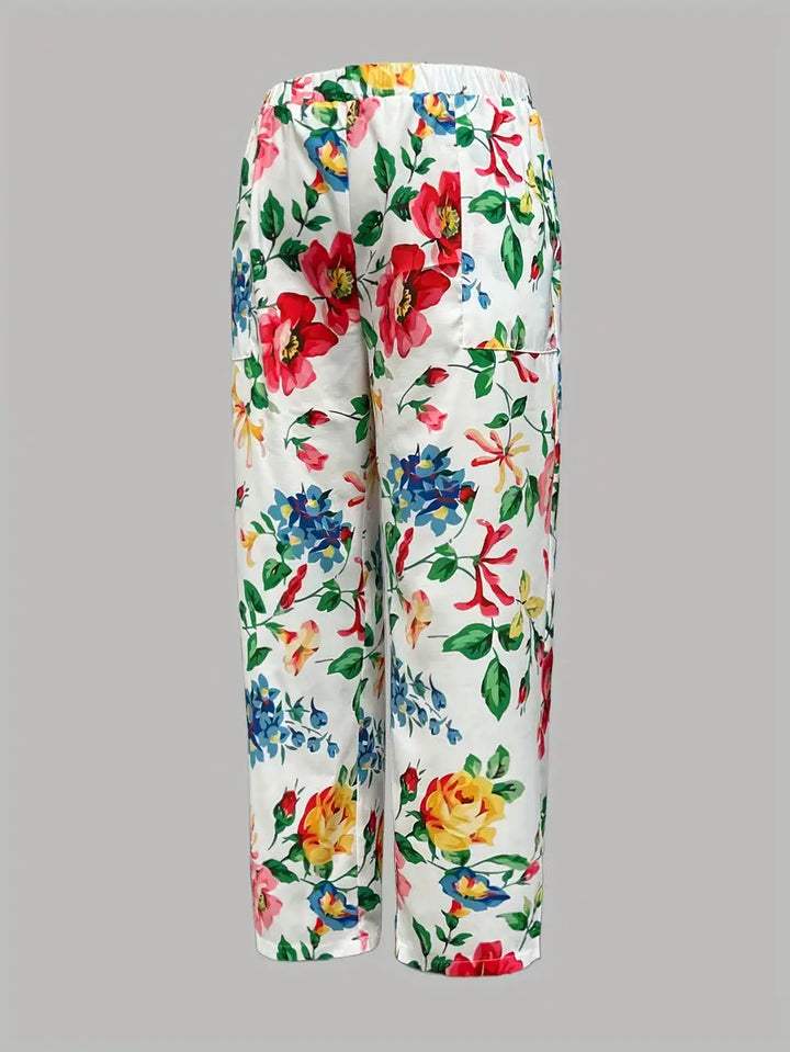 Vibrant Floral Garden Trousers