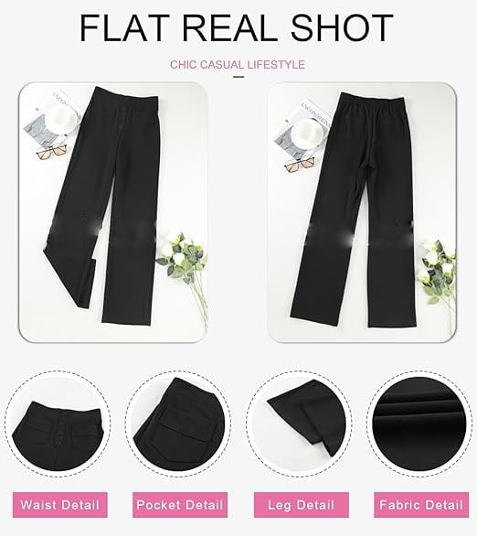 Elegant High-Waist Stretch Pants