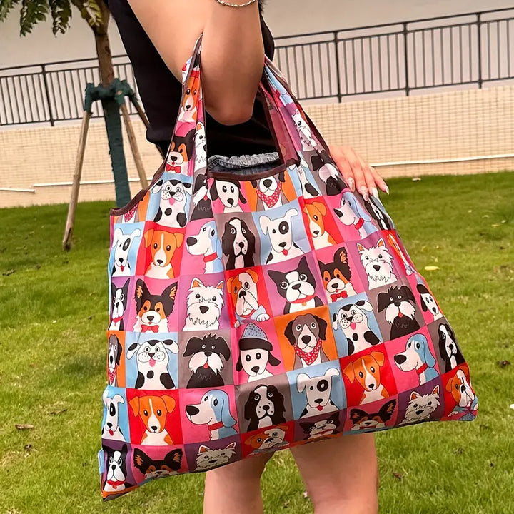 Colorful Print Tote Bag