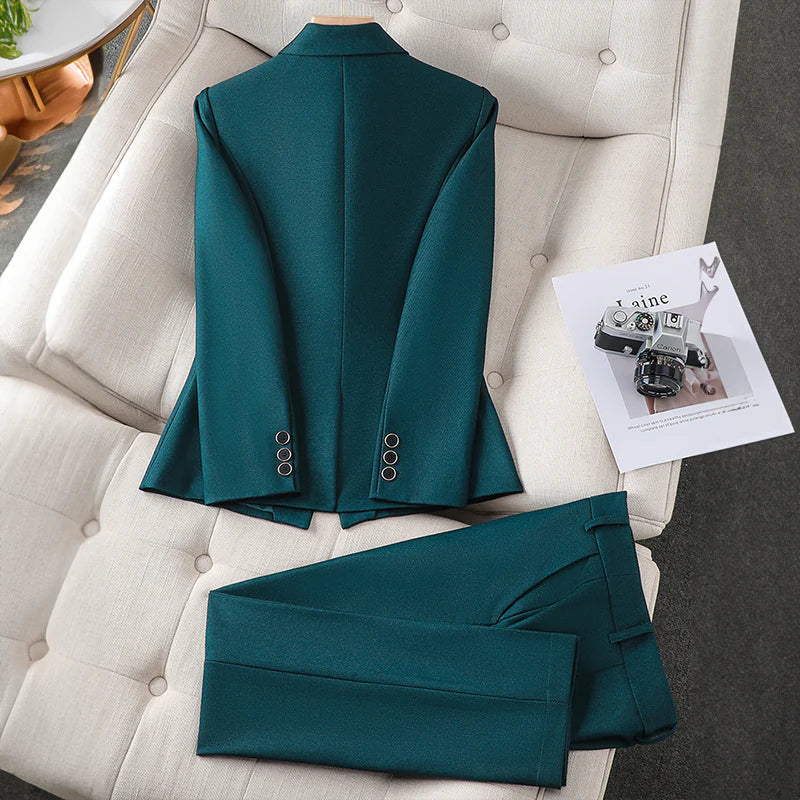 Charlotte Blazer And Trousers Set_Emerald Green02