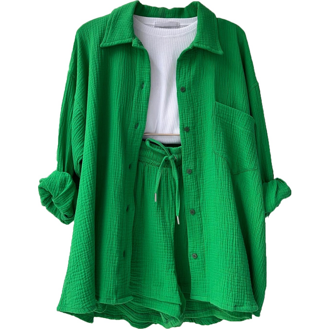 Aussie Bliss™ - Cotton Loungewear Set_Green