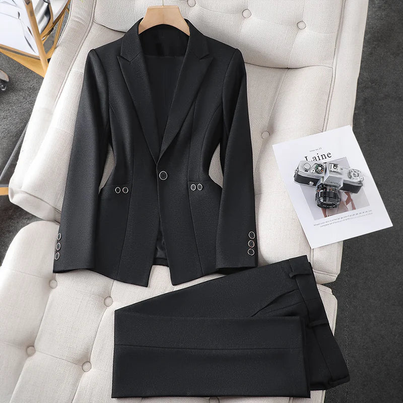 Charlotte Blazer And Trousers Set_Black