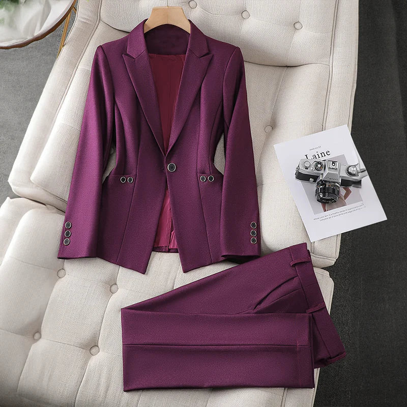 Charlotte Blazer And Trousers Set_Magenta