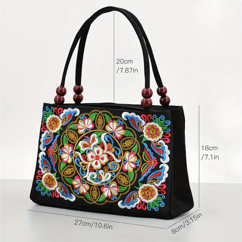 Delia™ Floral Embroidered Handbag