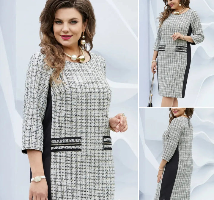 Chantal™ | Sophisticated Tweed Dress