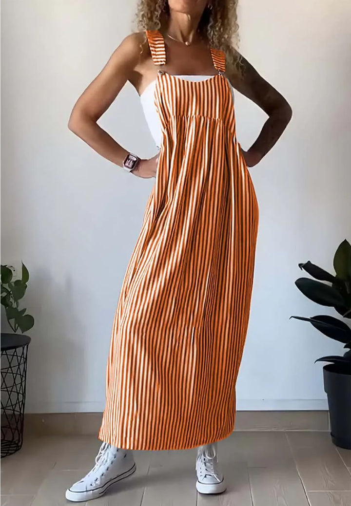 Sun-Kissed Striped Dress_Orange