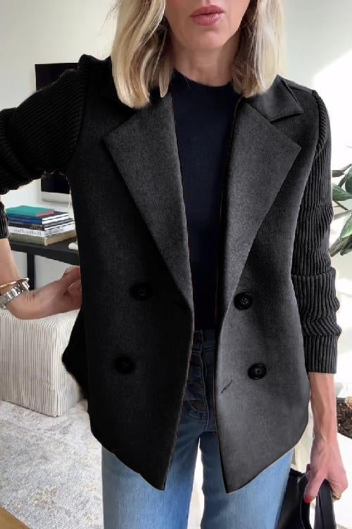 Susan™ | Elegant Knit-Sleeve Blazer