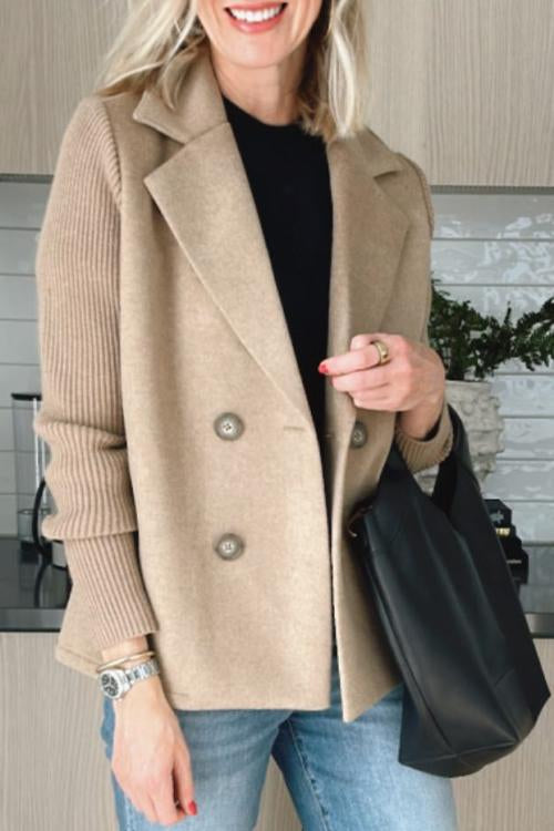 Susan™ | Elegant Knit-Sleeve Blazer