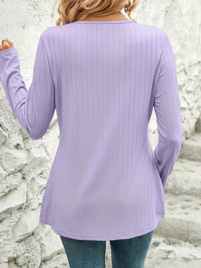 Lavender Lace Casual Top