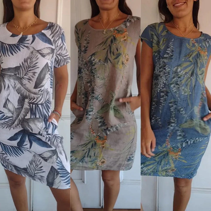 Everest Dress with Botanical Print