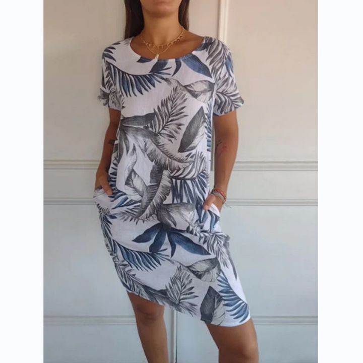 Everest Dress with Botanical Print