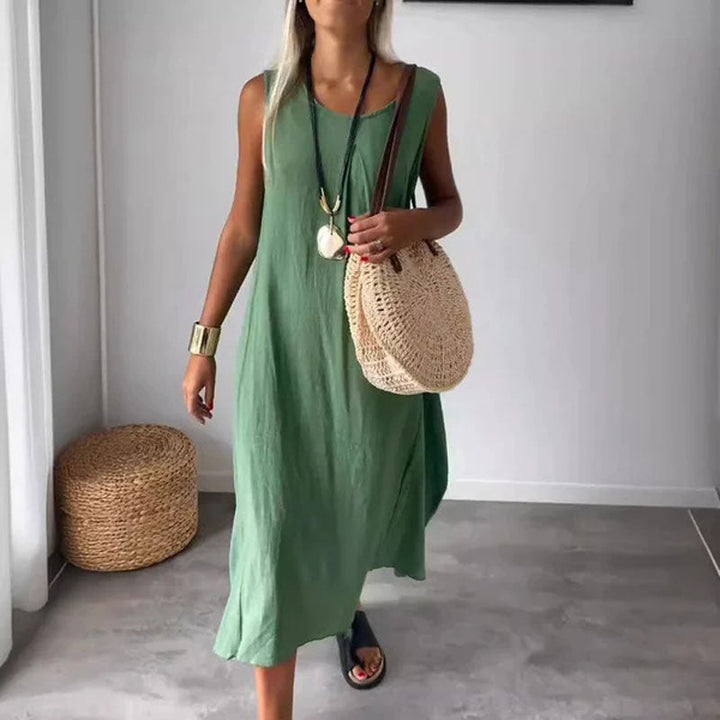 Linen Long Sleeveless Dress