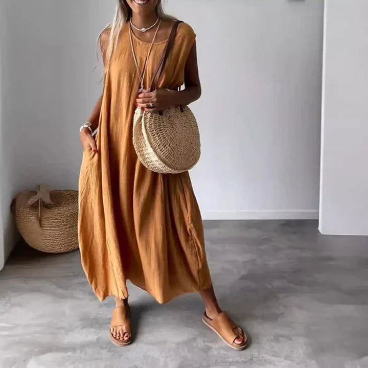 Linen Long Sleeveless Dress