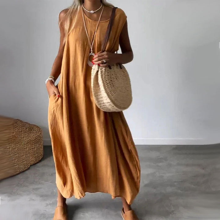 Linen Long Sleeveless Dress