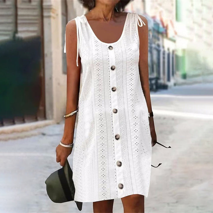Bianca™ | Sleeveless U-Neck Knitted Dress
