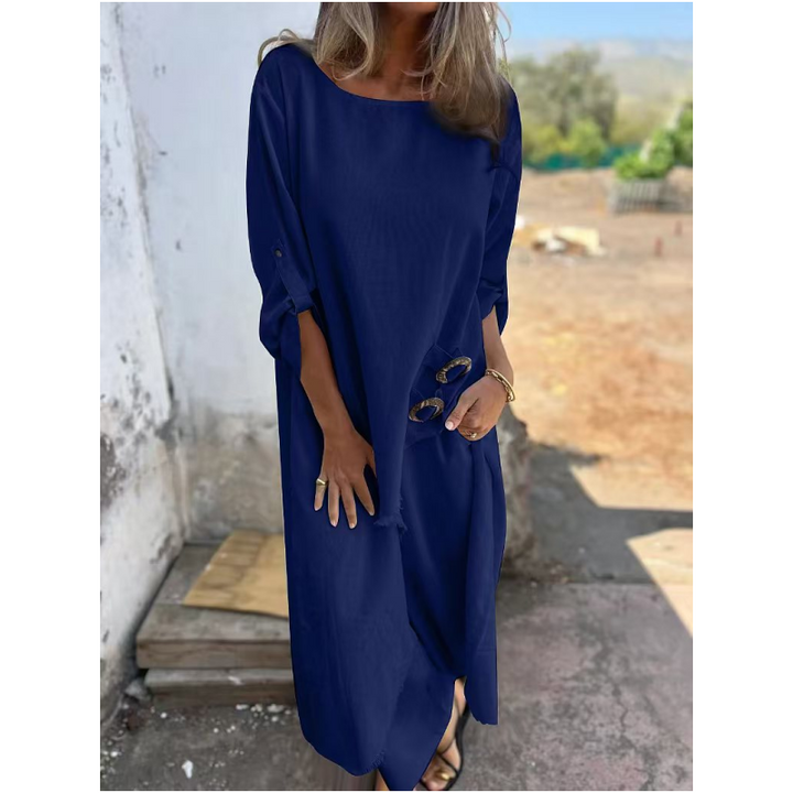 Anya™ | Metal Button Loose Robe Set