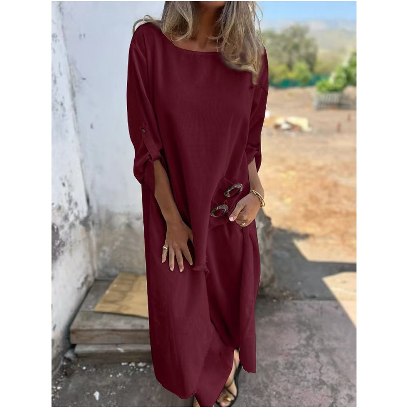 Anya™ | Metal Button Loose Robe Set