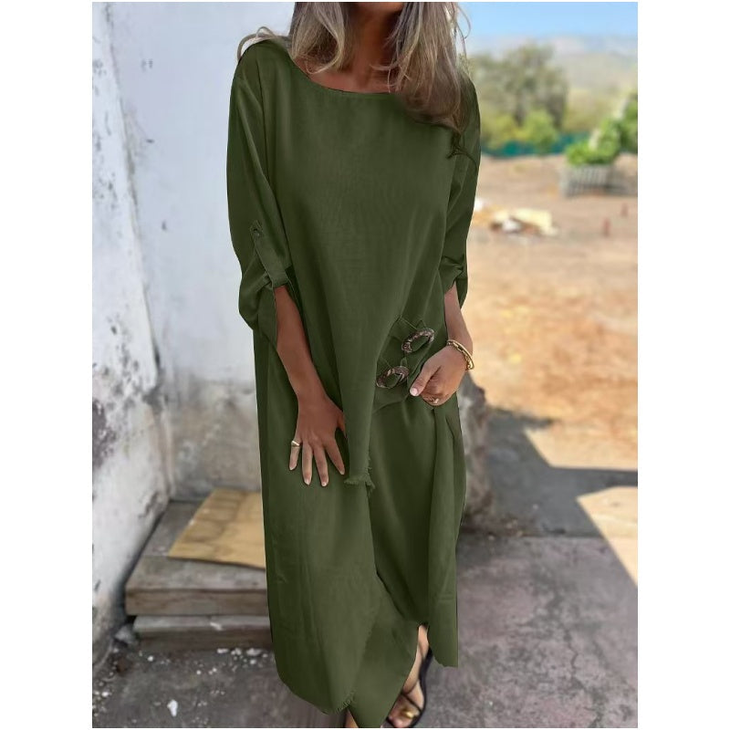 Anya™ | Metal Button Loose Robe Set