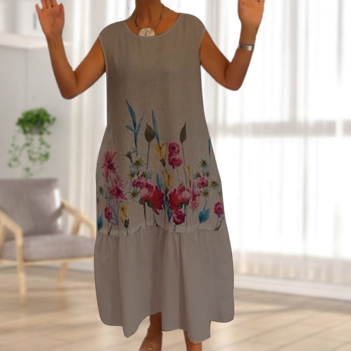 Floryn™ | Sleeveless Cotton Floral Dress