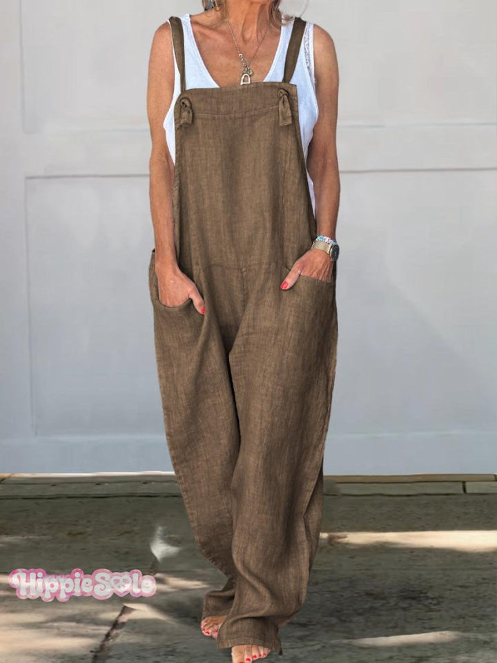 Wide Leg Cotton Jumpsuit