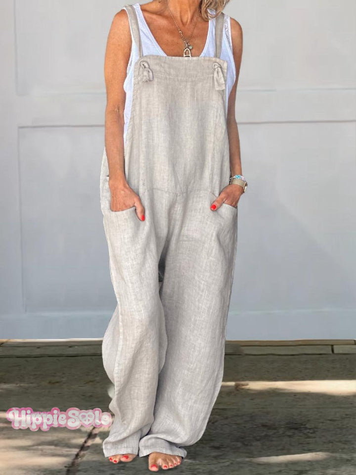 Wide Leg Cotton Jumpsuit