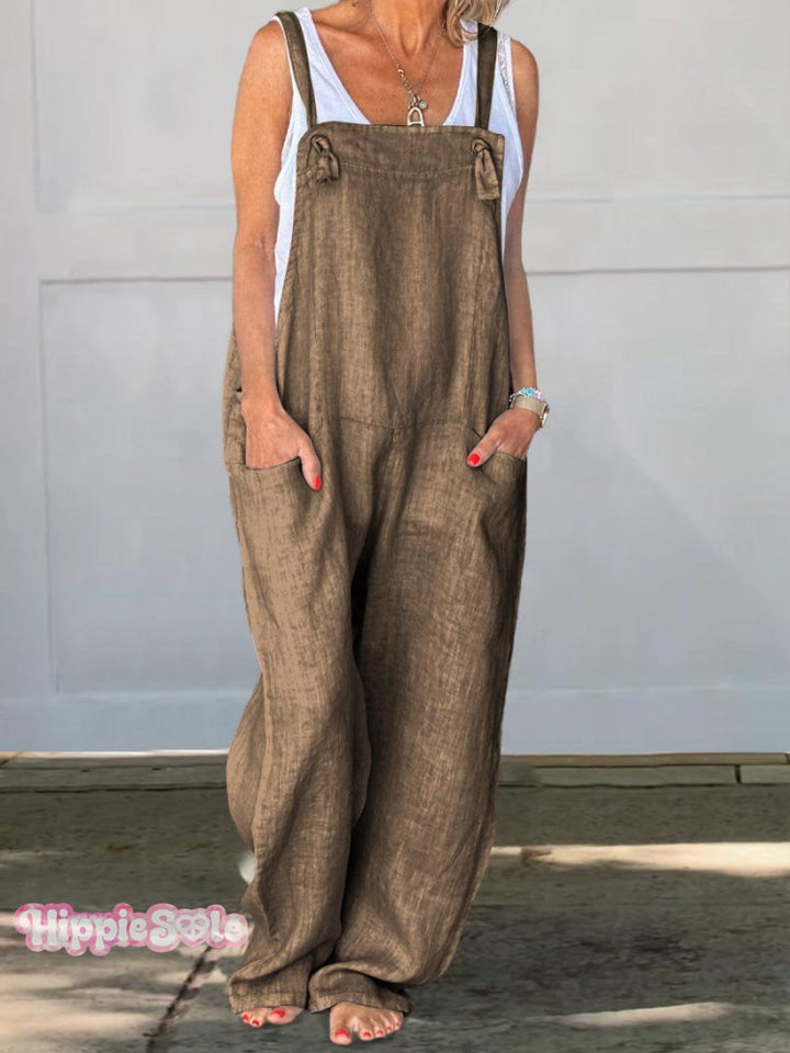 Wide Leg Cotton Jumpsuit