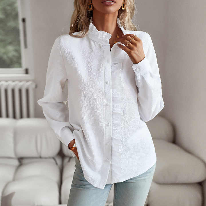 Lisbeth™ | Cuff Collar Long Sleeve Shirt